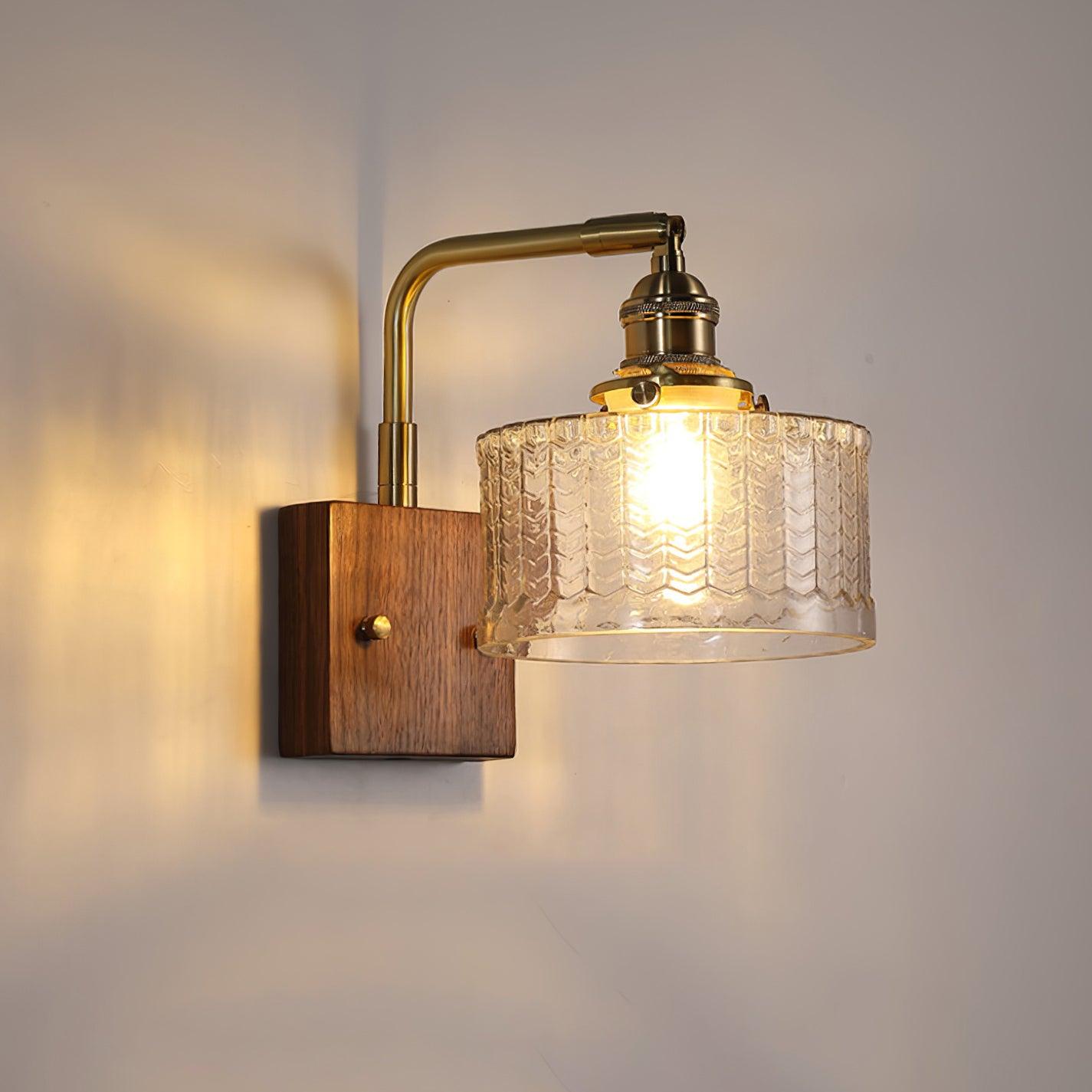 Eléonore Cavella Wall Lamp with Green Fish-Scale Glass Shade