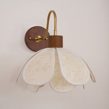 Docos Ciena Petal Wall Light Elegant Metal and Fabric Lighting
