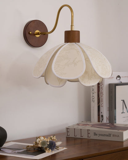 Docos Ciena Petal Wall Light Elegant Metal and Fabric Lighting