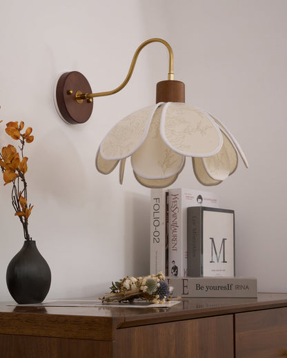 Docos Ciena Petal Wall Light Elegant Metal and Fabric Lighting