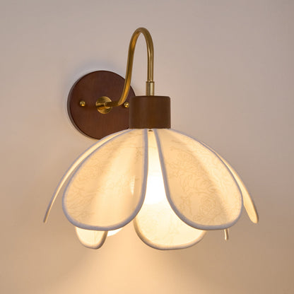 Docos Ciena Petal Wall Light Elegant Metal and Fabric Lighting