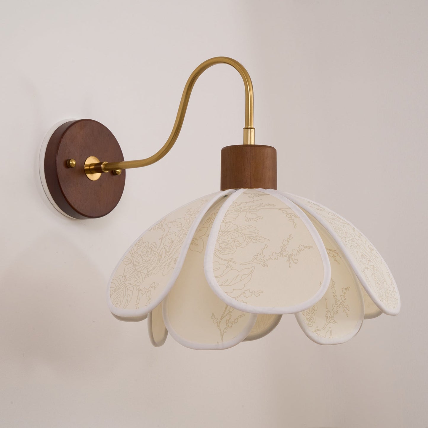 Docos Ciena Petal Wall Light Elegant Metal and Fabric Lighting
