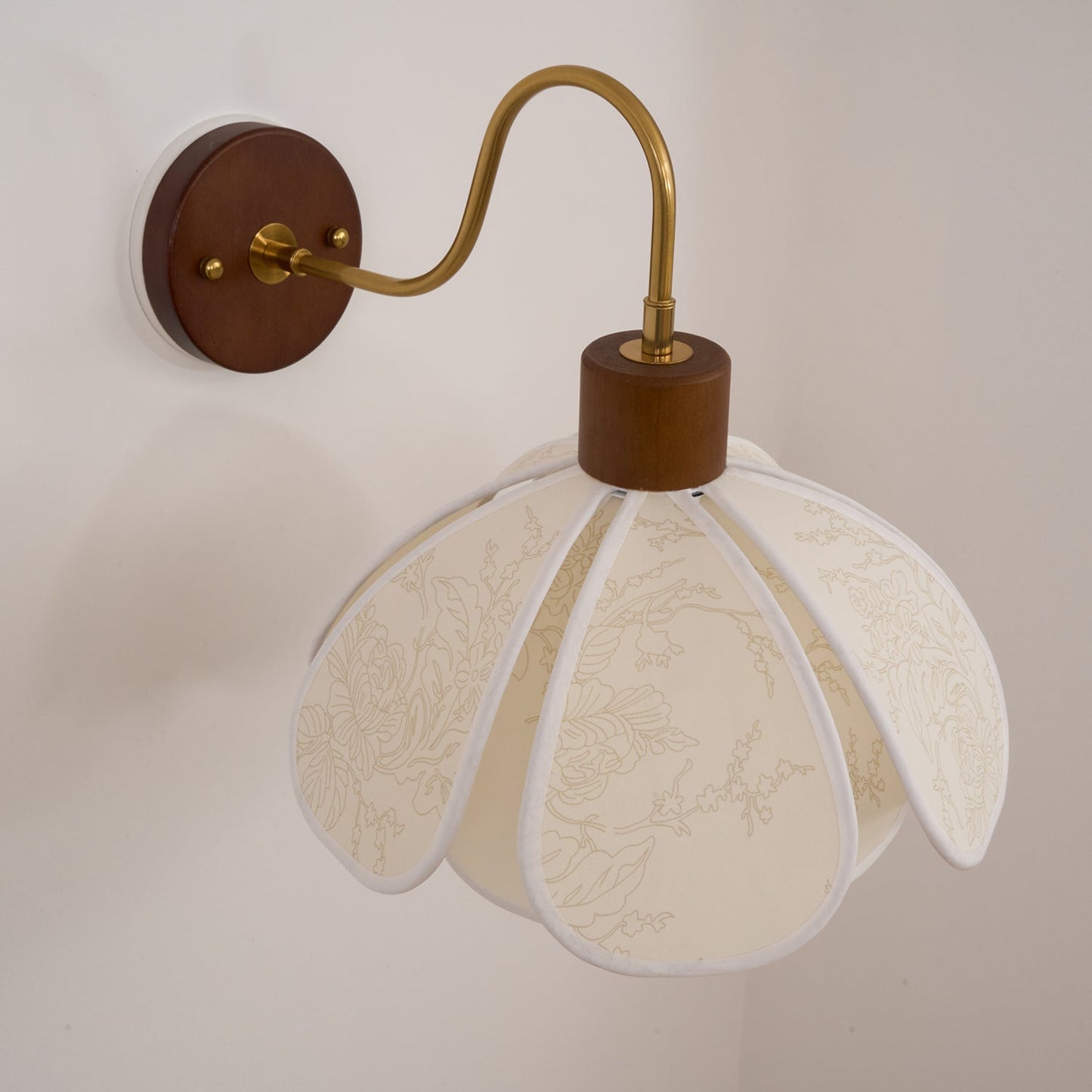 Docos Ciena Petal Wall Light Elegant Metal and Fabric Lighting