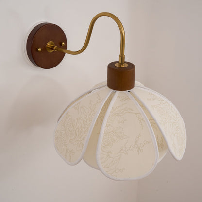Docos Ciena Petal Wall Light Elegant Metal and Fabric Lighting