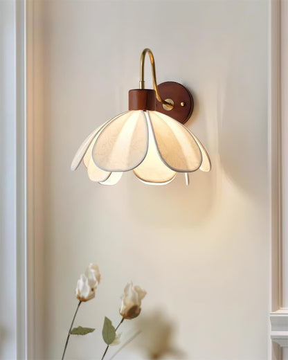 Docos Ciena Petal Wall Light Elegant Metal and Fabric Lighting