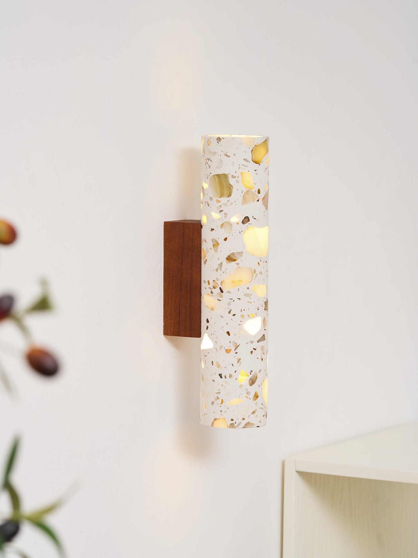 Sophie Clasten Wall Lamp Wood and Terrazzo LED Lighting