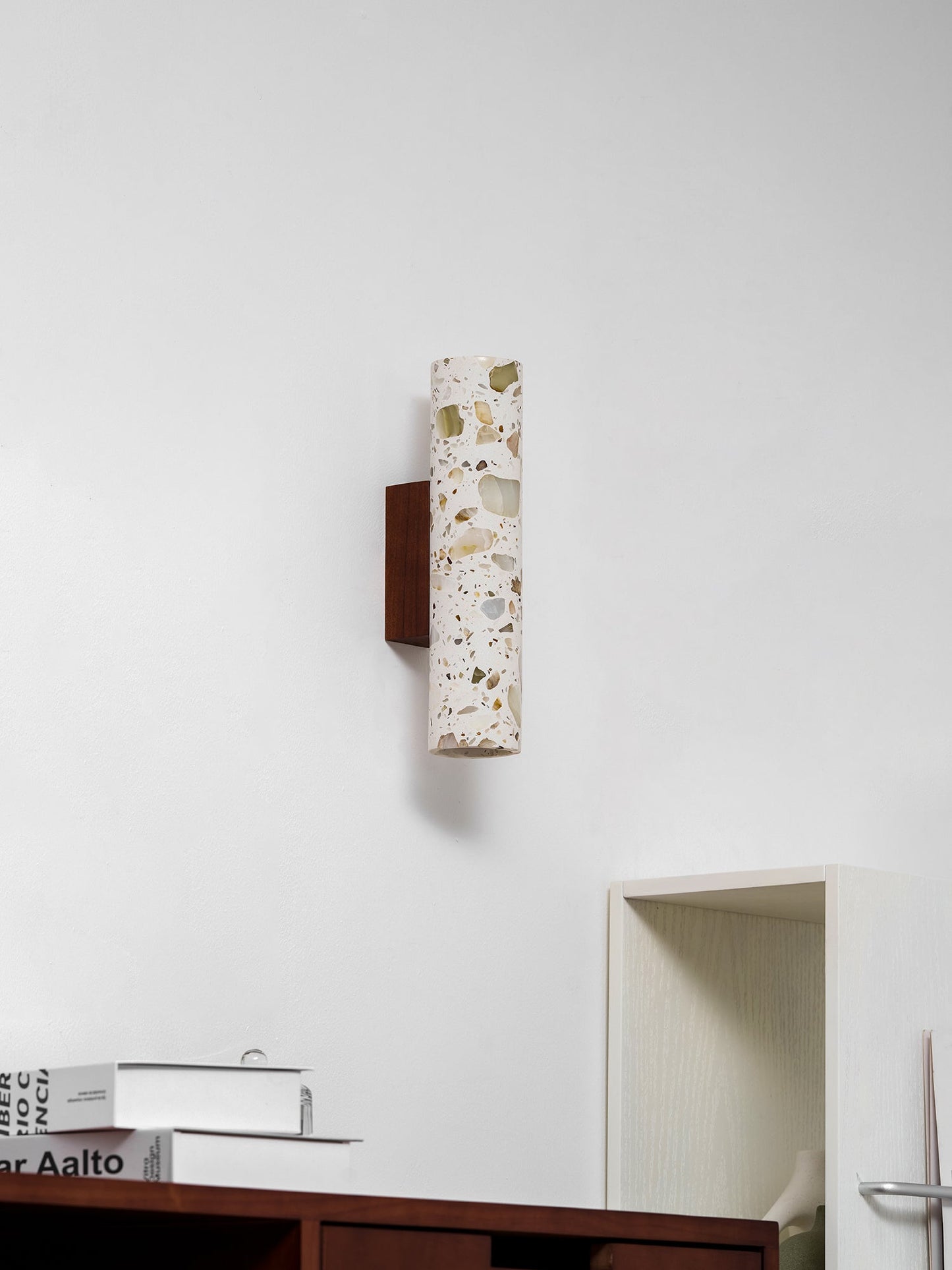 Sophie Clasten Wall Lamp Wood and Terrazzo LED Lighting