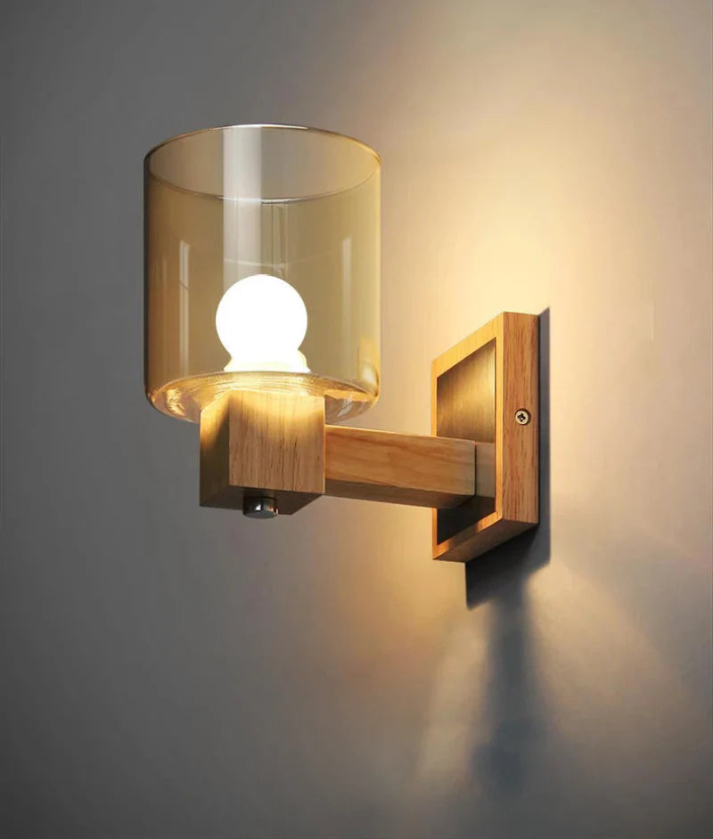 Élise Cognac Glass LED Wall Sconce