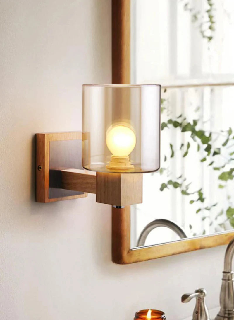 Élise Cognac Glass LED Wall Sconce
