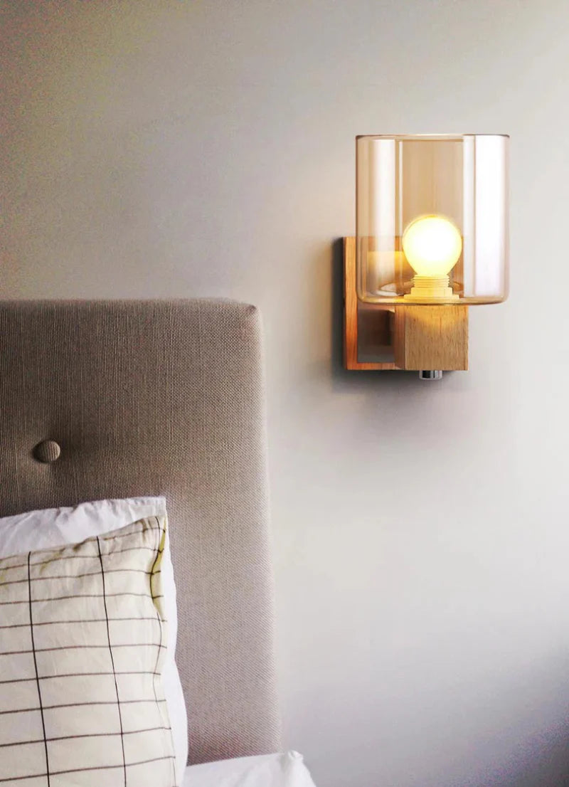 Élise Cognac Glass LED Wall Sconce