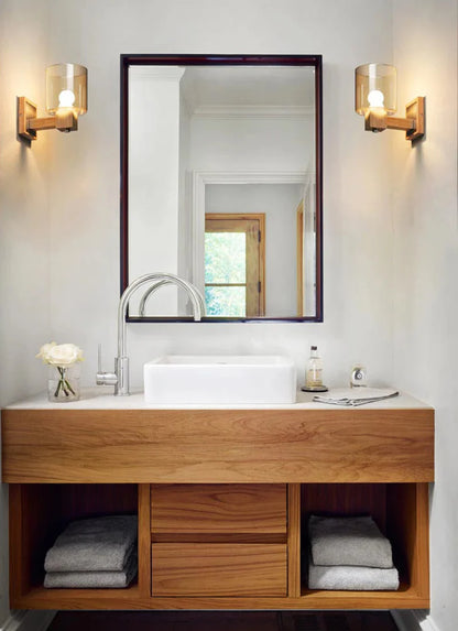 Élise Cognac Glass LED Wall Sconce
