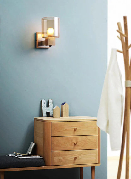 Élise Cognac Glass LED Wall Sconce