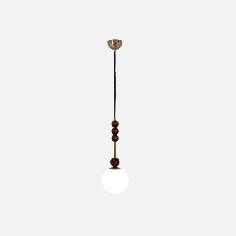 Camille Colonia Wood & Glass Globe Wall Lamp