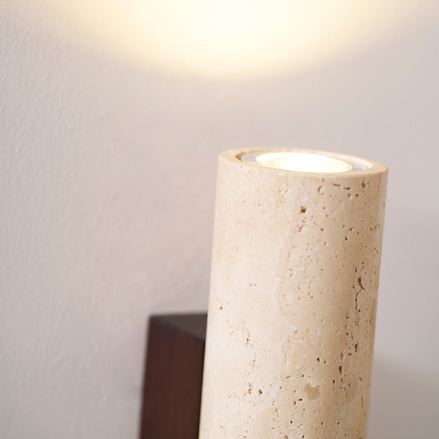 Aurélie Core Wall Lamp Wood and Travertine LED Lighting