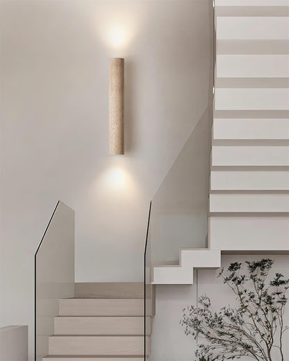 Aurélie Core Wall Lamp Wood and Travertine LED Lighting