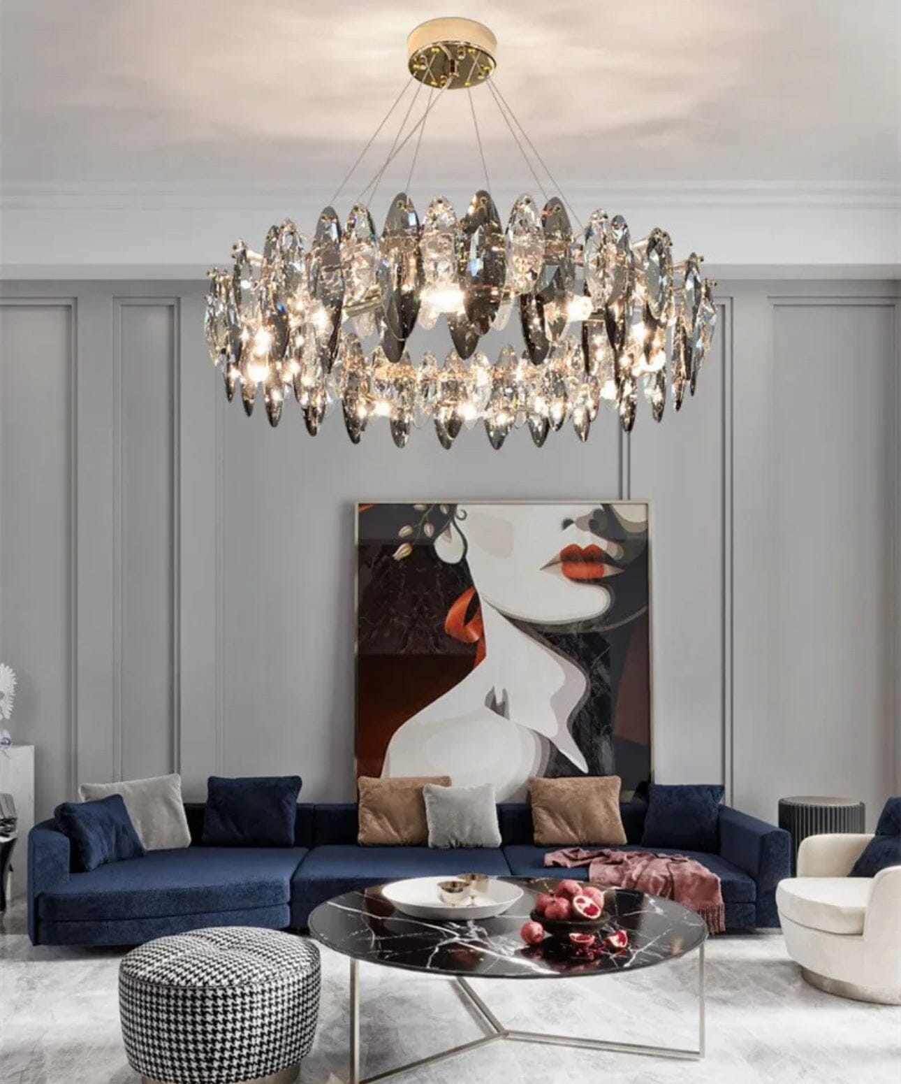 Elodie Crystal Leaf Nordic Luxury Chandelier