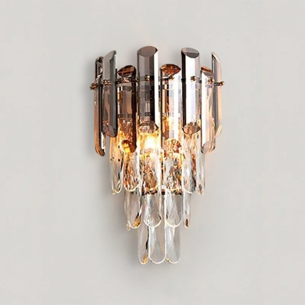 Odette Elsie Smoke Gray Crystal Wall Lamp