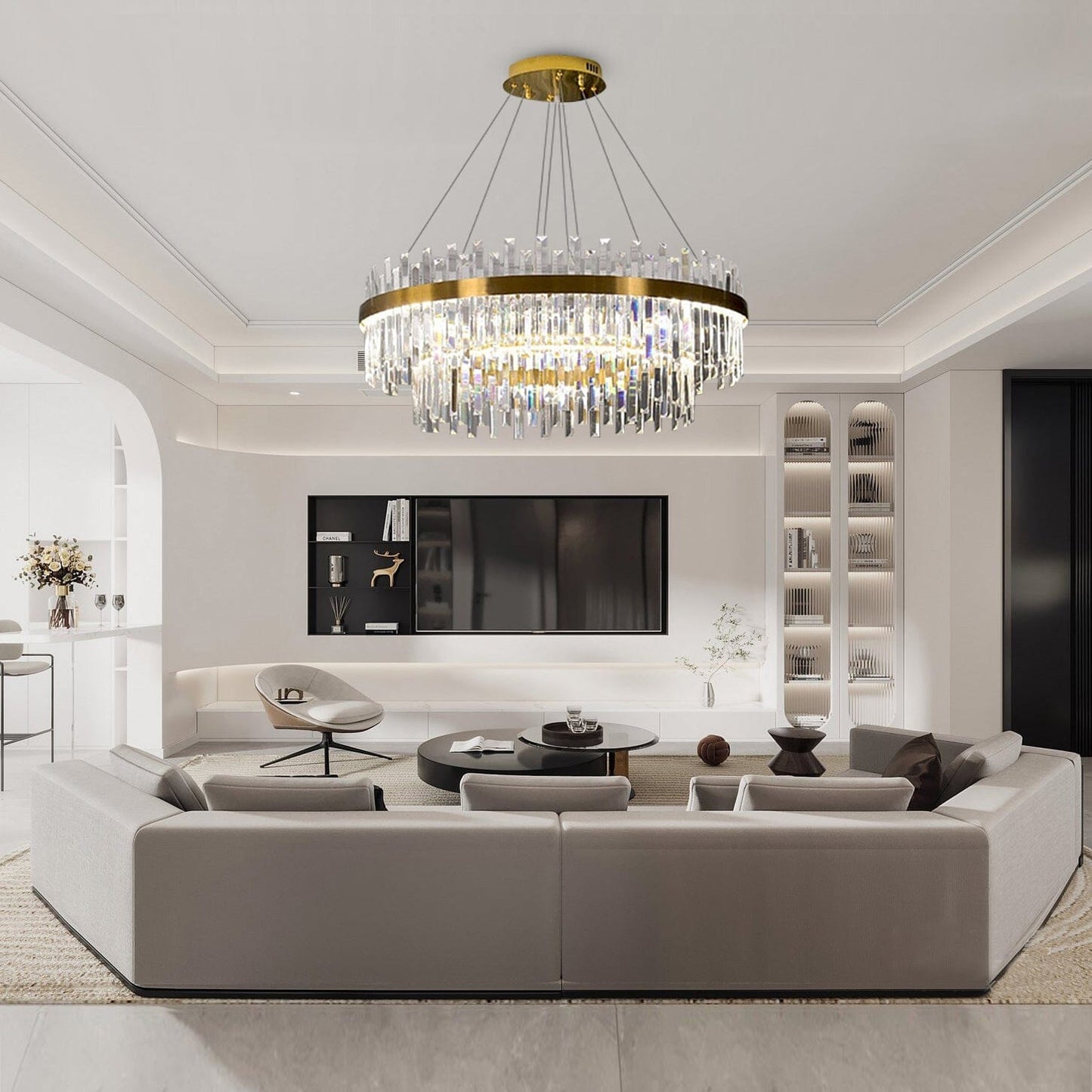 Celeste Orion Handcrafted Crystal Chandelier