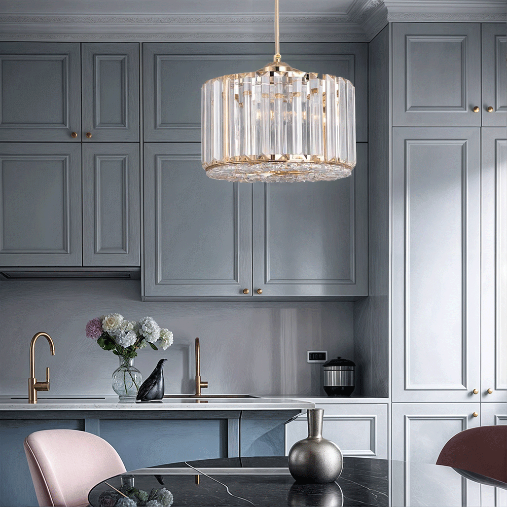 Chloé Crystal Tiered Pendant Light