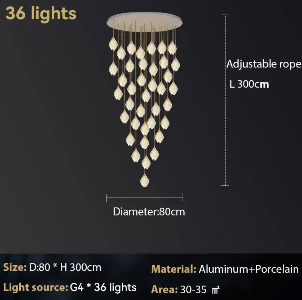 Elena Clara Petal Chandelier