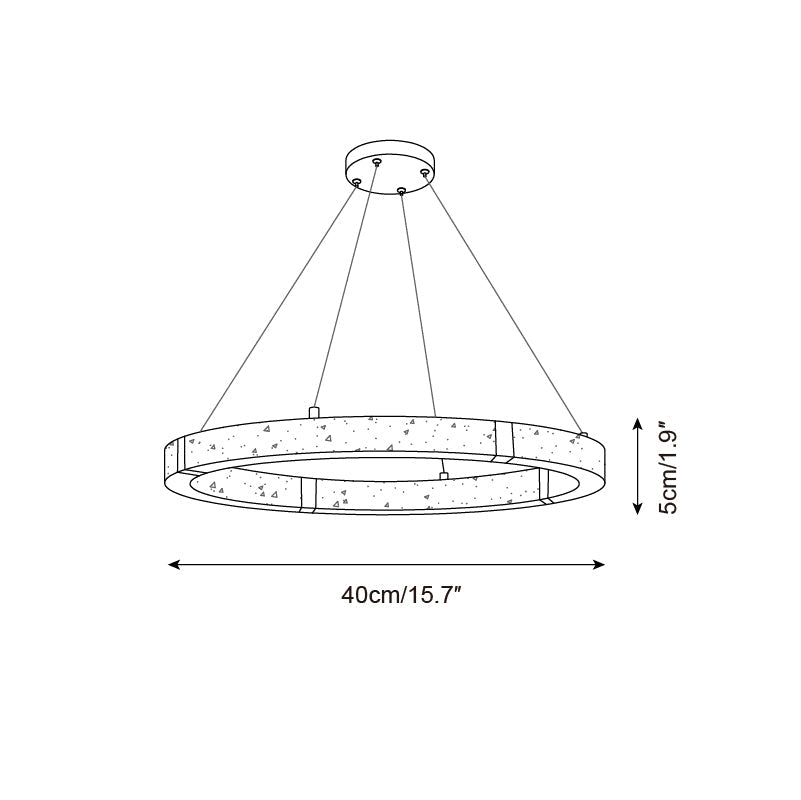 Amélie Dainolite Travertine Circle Chandelier