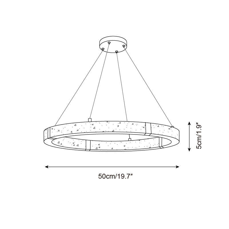 Amélie Dainolite Travertine Circle Chandelier