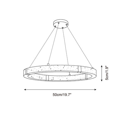 Amélie Dainolite Travertine Circle Chandelier