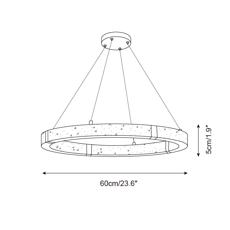 Amélie Dainolite Travertine Circle Chandelier