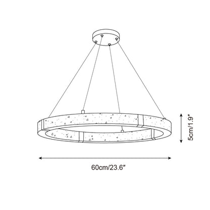 Amélie Dainolite Travertine Circle Chandelier