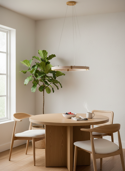 Amélie Dainolite Travertine Circle Chandelier