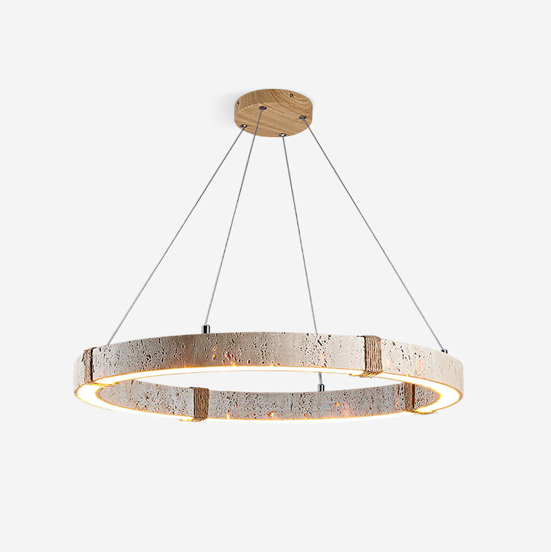 Amélie Dainolite Travertine Circle Chandelier