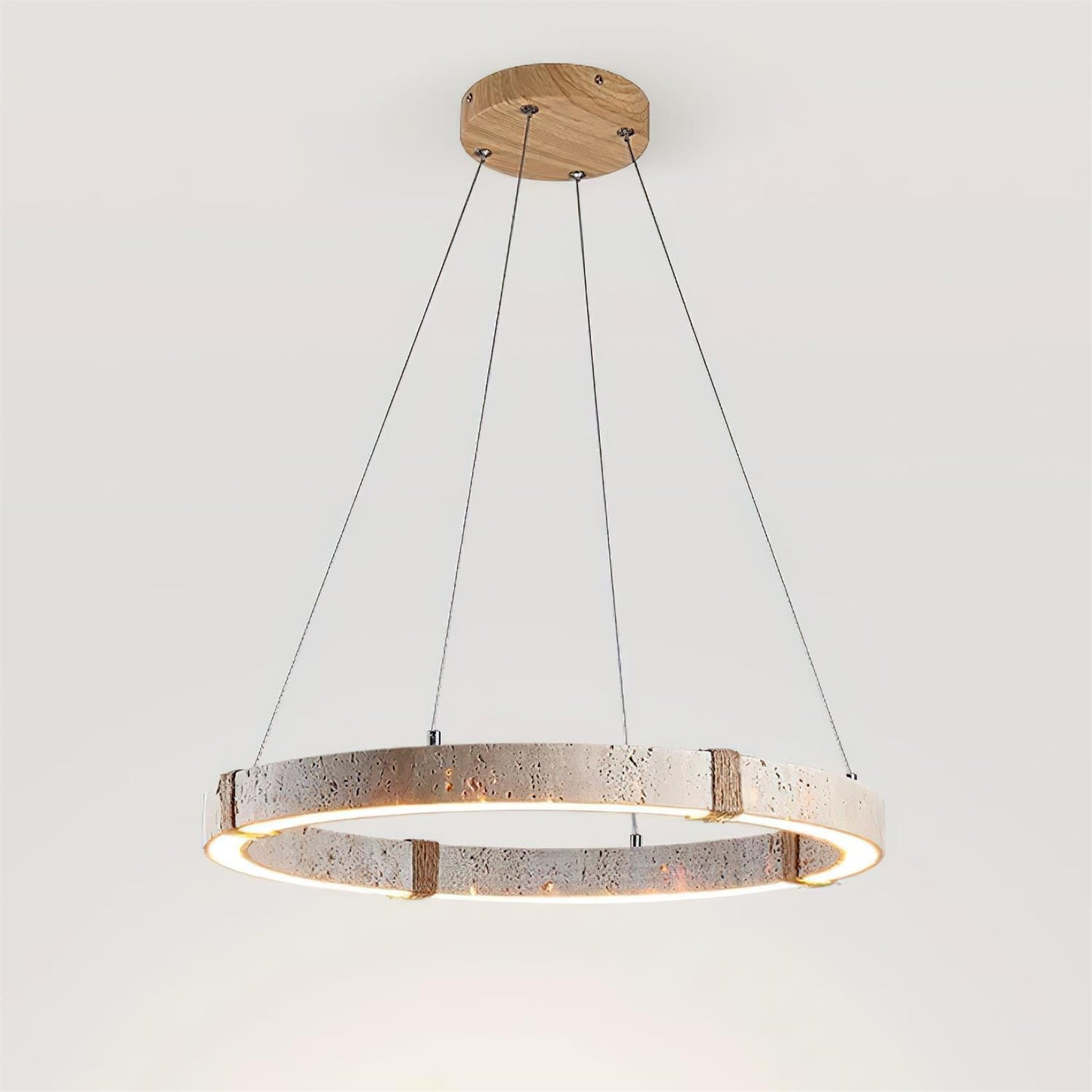 Amélie Dainolite Travertine Circle Chandelier