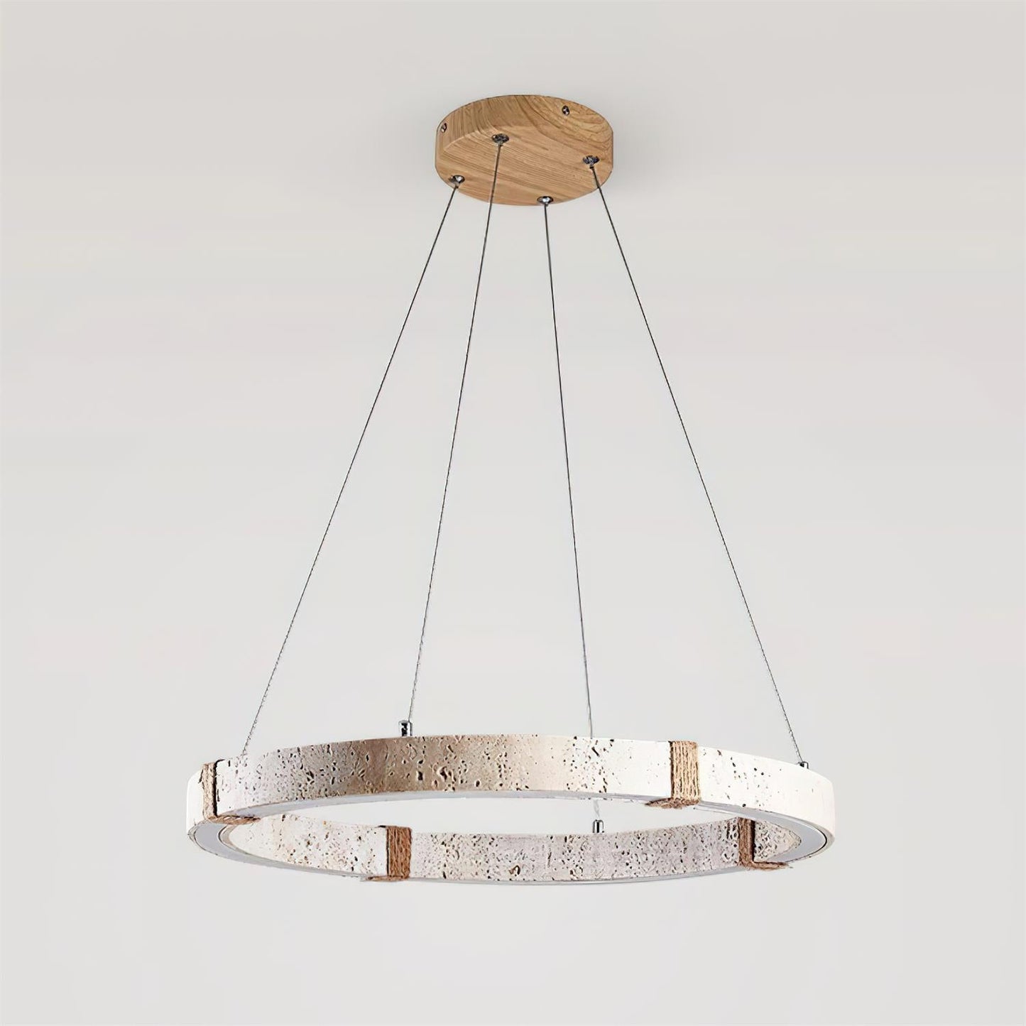 Amélie Dainolite Travertine Circle Chandelier