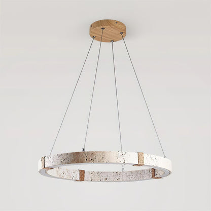 Amélie Dainolite Travertine Circle Chandelier