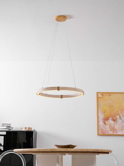 Amélie Dainolite Travertine Circle Chandelier
