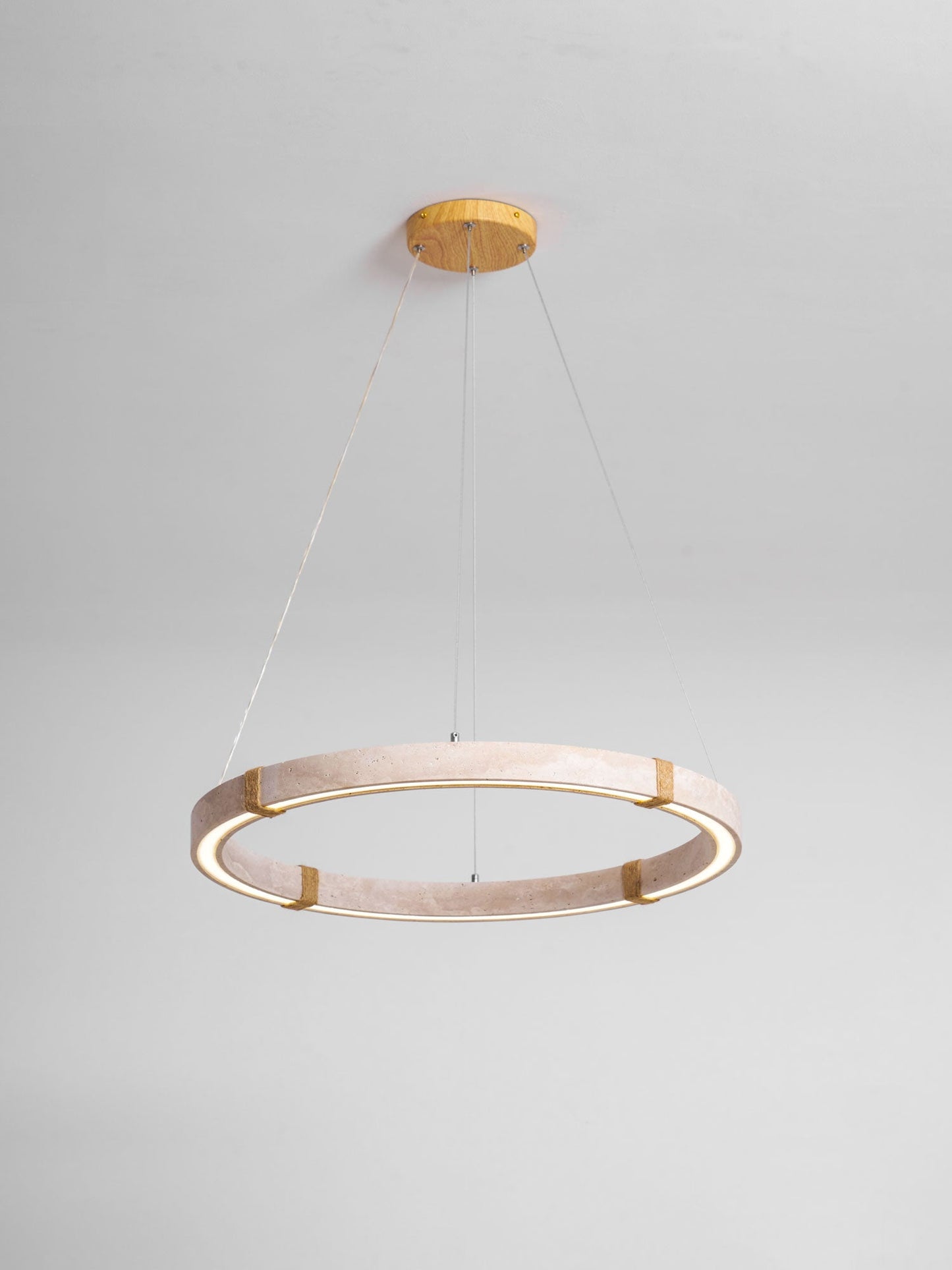 Amélie Dainolite Travertine Circle Chandelier