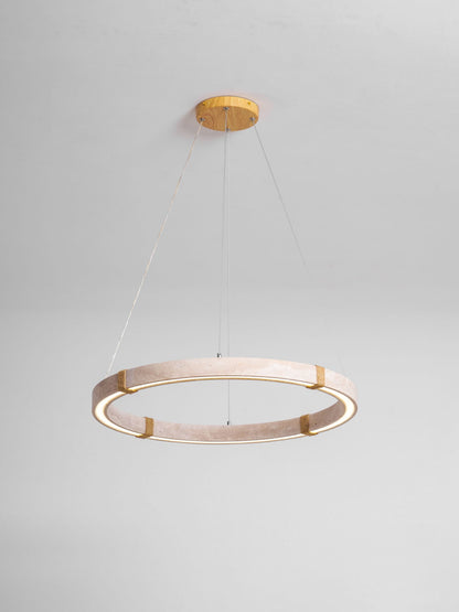 Amélie Dainolite Travertine Circle Chandelier