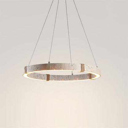 Amélie Dainolite Travertine Circle Chandelier