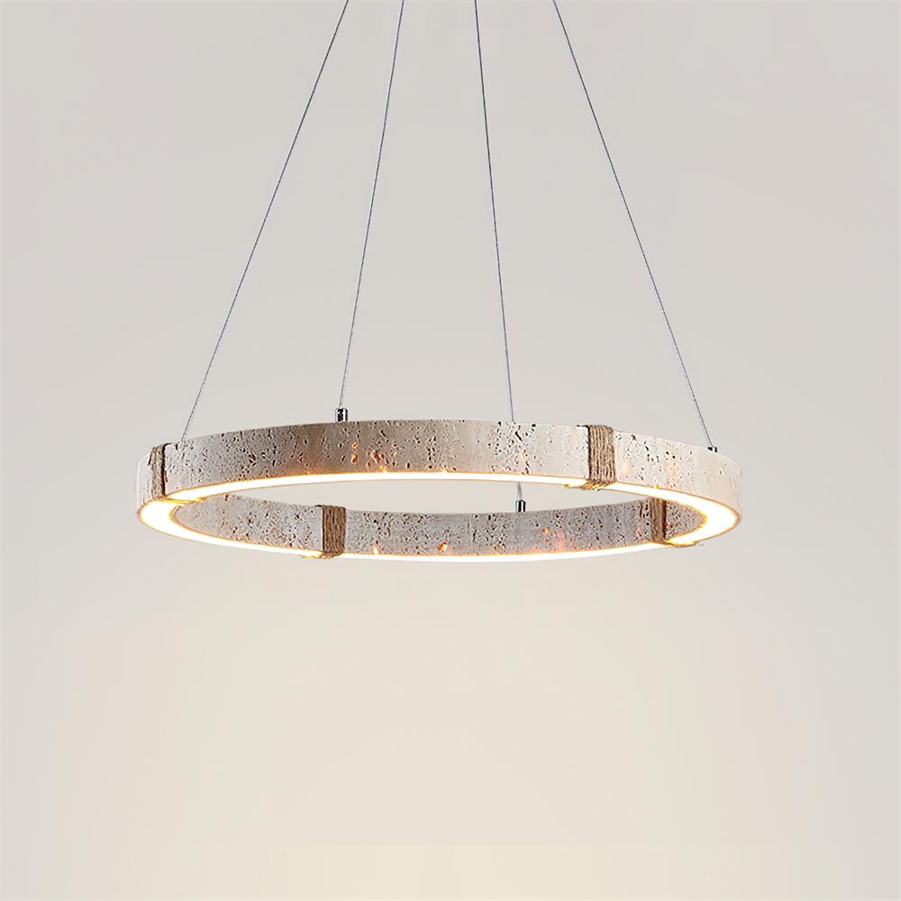 Amélie Dainolite Travertine Circle Chandelier