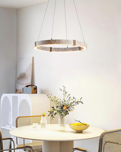 Amélie Dainolite Travertine Circle Chandelier
