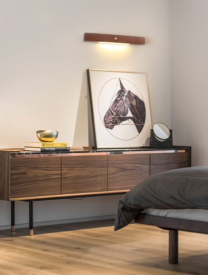 Matthieu Wooden Linear LED Wall Sconce
