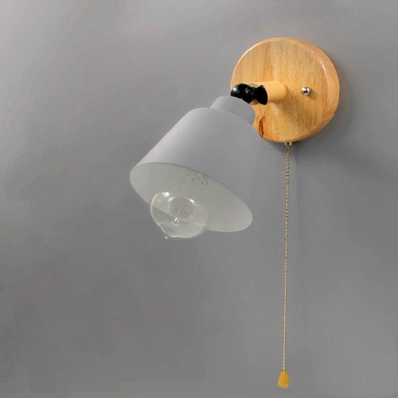 Camille Mid-Century Pull Chain Wall Sconce