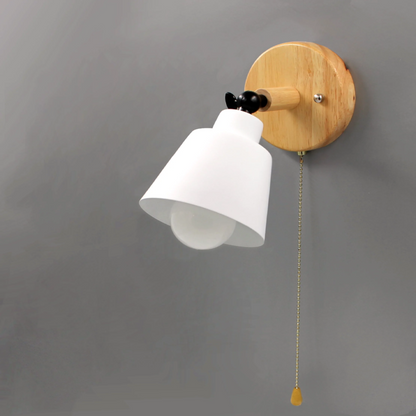 Camille Mid-Century Pull Chain Wall Sconce