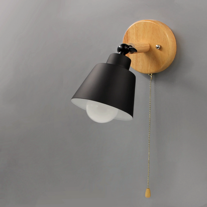 Camille Mid-Century Pull Chain Wall Sconce