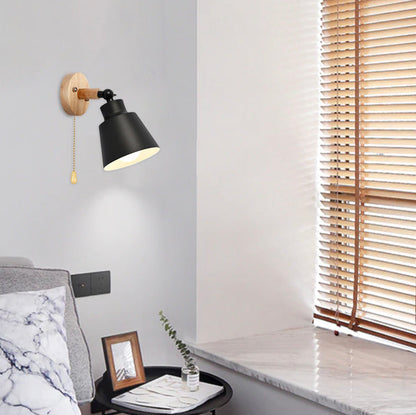 Camille Mid-Century Pull Chain Wall Sconce