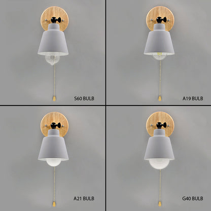 Camille Mid-Century Pull Chain Wall Sconce