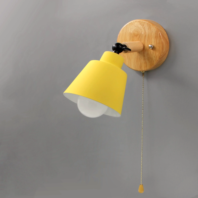 Camille Mid-Century Pull Chain Wall Sconce