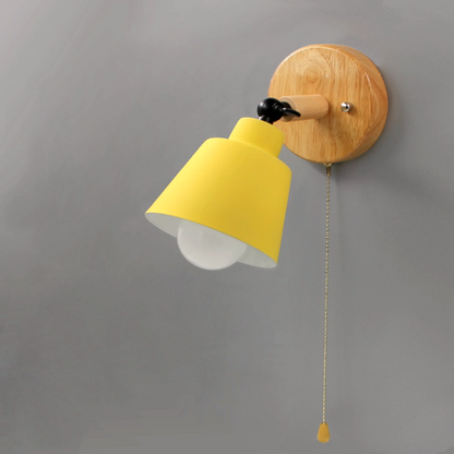 Camille Mid-Century Pull Chain Wall Sconce