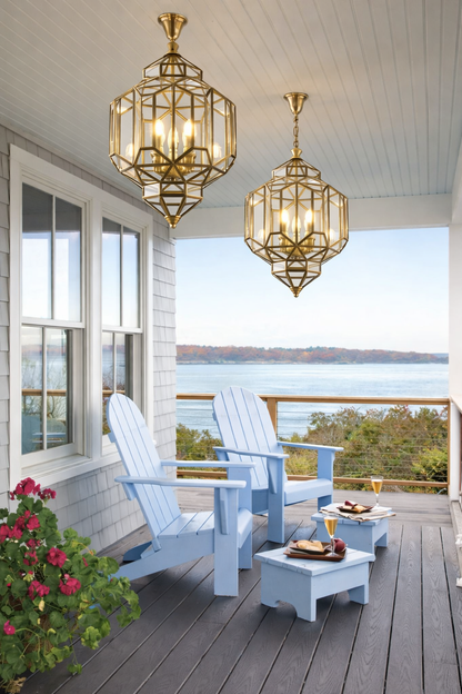 Sophie Dimlux Glass & Brass Pendant Light