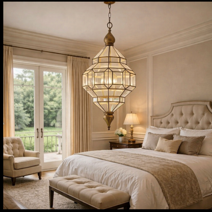 Sophie Dimlux Glass & Brass Pendant Light